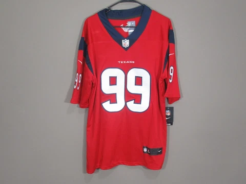 NWT J.J. Watt #99 Houston Texans ON-FIELD Throwback Jersey Red Sz Medium Cover