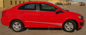 2012 - 2016 Flare Hood Racing Vinyl Graphics Kit Decals Stripes fits Chevy Sonic - Picture 1 of 6