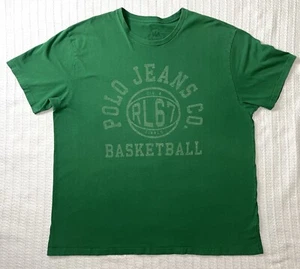 RALPH LAUREN POLO JEANS CO T-shirt uomo basket grafica XL 23” X 30” - Foto 1 di 7
