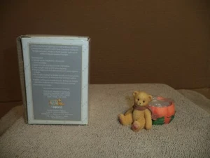 Cherished Teddies/Enesco Teddy w/ Pumpkin Tealite Candle Holder 470333 - Picture 1 of 3