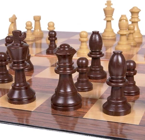Plastic Chess Set: Premium Quality, Foldable Board with Staunton Pieces - Perfec - Picture 1 of 12