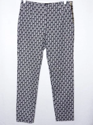 BLACK Saks Fifth Avenue Trouser Pants Womens 8 Casual Boat Pants Black White - Image 1 of 4