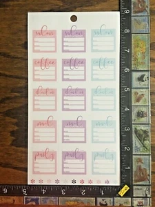 GLAM GIRL THEMA, ETIKETTEN VOM GLÜCKLICHEN PLANER, EIN BLATT PAPIER AUFKLEBER #GDL191 - Bild 1 von 2