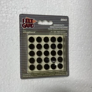 75 Felt Hard Cabinet Door Felt Pads 3/8” Medium Duty Bumpers New Old Stock - Picture 1 of 3