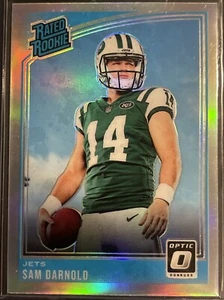 2018 Optic Sam Darnold HOLO PRIZM SILVER RATED ROOKIE #151 Jets RC SP - Picture 1 of 2