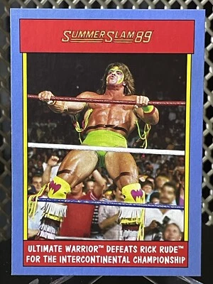 Tarjeta de lucha libre 2017 Topps Heritage Ultimate Warrior WWE SummerSlam 89 #3 WCW NUEVA EN CAJA Foto 1 de 4
