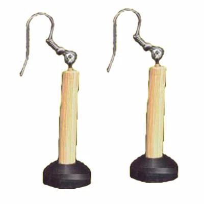 Retro Funny TOILET PLUNGER Funky EARRINGS Plumber Bathroom Tool Novelty Jewelry - Image 1 of 2