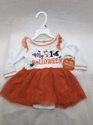Bebé Niña Una Pieza con Falda Tutú - 6 Mos - MI 1er HALLOWEEN por Baby Starters Foto 1 de 4