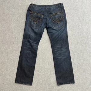 Antik Denim Jeans Dark Wash Button Fly Bootcut Embroidered Size 40”x35” ***Read - Picture 1 of 15