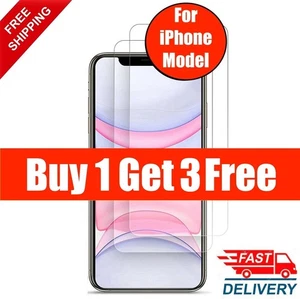  Hartglas für iPhone 11 12 13 MAX Pro X XS XR XS MAX 8 7 6 Displayschutz - Bild 1 von 7