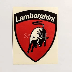 Lamborghini Genuine Car Sticker Rare Red Black White Logo Unused - Picture 1 of 6
