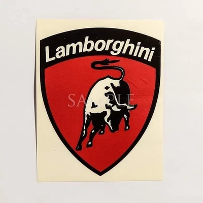 Lamborghini Genuine Car Sticker Rare Red Black White Logo Unused - Image 1 of 4