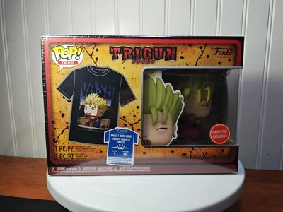 Pop! (2023) Tees TRIGUN: (1) Small T-Shirt & VASH Pop Vinyl Figure #BSP20230531 - Image 1 of 4