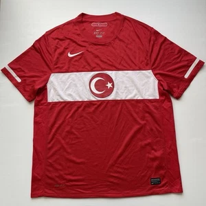 Nike Turkey Jersey 10/11 Adult Large Red Short Sleeve Home Crew Nec Soccer Mens - Picture 1 of 9