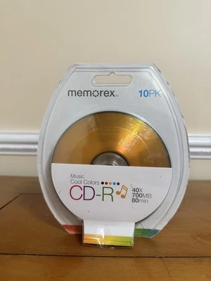 Memorex CD-R 10-Pack Music Cool Colors 40x 700MB 80min - Image 1 of 2