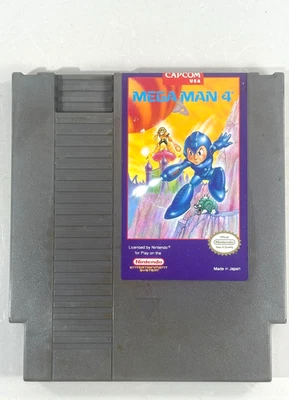 Mega Man 4 (Nintendo Entertainment System, 1992) NES Authentic Tested - Image 1 of 4