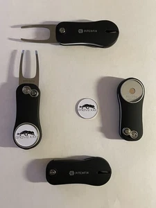 (1) Pitchfix Golf Switchblade Divot Tool & Grove XXIII 1" Coin Golf Marker - Picture 1 of 2