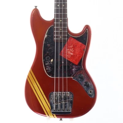 Fender 1973 Mustang Bass Competition Red Used Electric Bass - Image 1 of 4
