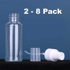 2-8Pack Clear 1oz Spray Bottle Plastic Transparent Fine Mist Empty Atomizer - Picture 1 of 8