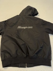 Snap On Tools Jacket Mens XL Black Hooded Selector Mechanic Insulated Workwear - Picture 1 of 9