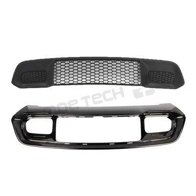 For Jeep Grand Cherokee 2017-2022 Black Front Lower Grille & Bumper Grill Bezel Foto 1 de 4