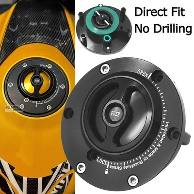 Tapa de combustible para Street Triple R Speed Triple CNC sin llave antirrobo ajuste directo Foto 1 de 4