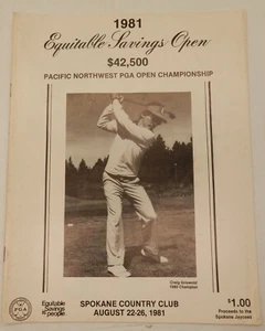 Libro de recuerdos vintage Pac.NW PGA Equitable Savings Open Golf Tournament 1981 - Imagen 1 de 2