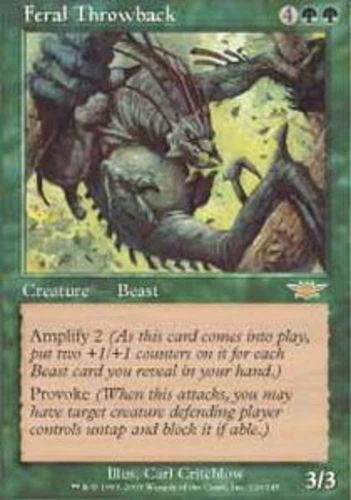 Feral Throwback - Foil ~ Lightly Played Legions MTG Magic UltimateMTG Green Card - Image 1 of 1