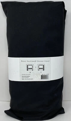 Cubierta de silla de esquina seccional Crate & Barrel WeatherMax KoverRoos Rossi - negra Foto 1 de 2