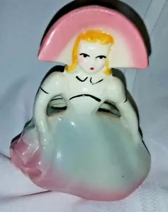 PInk Dutch Girl Planter Figurine Goldammer California Pottery Vintage MCM - Picture 1 of 3