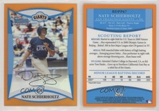 2008 Bowman Draft Prospects Chrome Orange Refractor /25 Nate Schierholtz #BDPP67