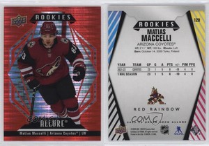 2022-23 Upper Deck Allure Rookies Red Rainbow Matias Maccelli #120 Rookie RC