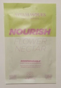 Nourish Flower Nectar Biodegradable Face Sheet Mask Vitamasques - Picture 1 of 2