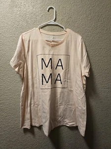 Lane Bryant Mama Tee Pink With Black Writing Size 18/20 - Picture 1 of 3