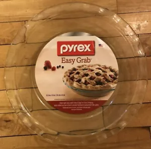 New Pyrex Glass Easy Grab Clear Pie Dish - Picture 1 of 2