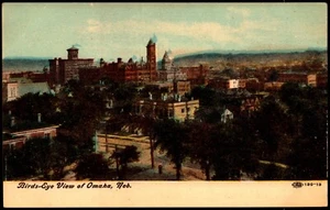Postcard NE Omaha Nebraska Aerial Birdseye View c1910 B13 - Picture 1 of 2