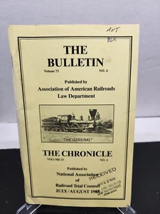 The Bulletin Vol 73 No 4 By Ass Of Amer RR Law Dept Nat Assoc Of RR Trial 1988 - Picture 1 of 5