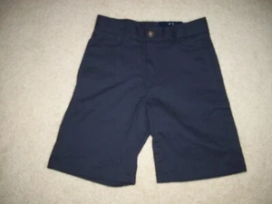 NEW Chaps Boys Navy Blue Flat Front School Uniform Shorts Size 7 - Picture 1 of 3