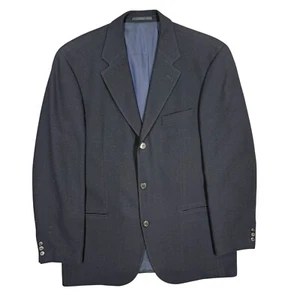 Vintage Hugo Boss Mars Blazer Italy Textured Wool Fabric Sport Coat Black 42R - Picture 1 of 9