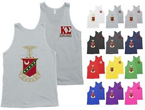 Kappa Sigma Fraternity Coat of Arms Bella + Canvas Tank Top Shirt - NEW