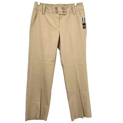 ND Women's Tan Pants Size 10P Safari Four Buttons Waist Stretch Straight Leg NWT - Image 1 of 4