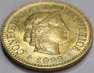 1988 Switzerland 5 Rappen KM# 26c US SELLER COMBINE SHIPPING - Picture 1 of 2