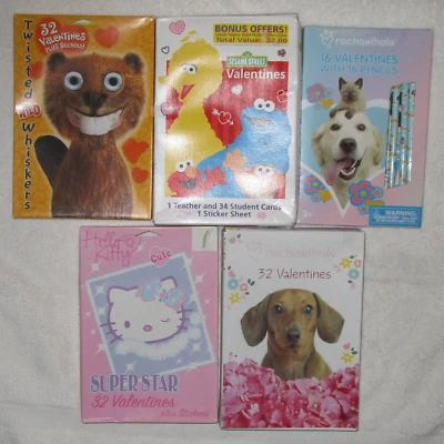 146 CUTSEY PETS Classroom Exchange Valentines Day Cards Lot of 5 $8Sh - Image 1 of 2