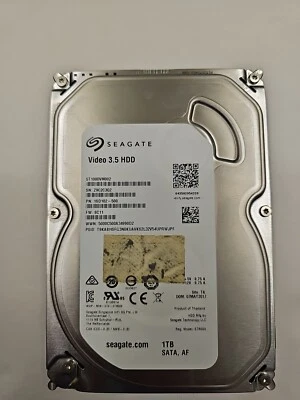 Seagate Video 3.5 HDD ST1000VM002 1TB SATA 1SD102-500 HARD DRIVE - Image 1 of 4