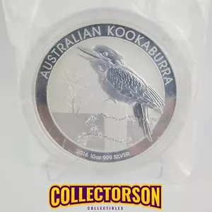 2016 Australian 10oz .999 Fine Silver Kookaburra Perth Mint Silver Coin In Cap - Picture 1 of 5