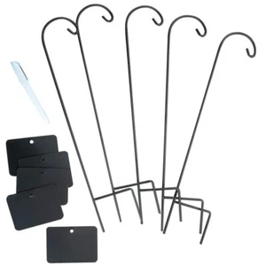 Metal Chalkboard Plant Tags by Fox Rive Creations, Set of 5 Sealed Box - Picture 1 of 4