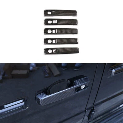 Funda protectora de manija de puerta de fibra de carbono para Benz Clase G W463 W464 G63 2019-2021 Foto 1 de 4