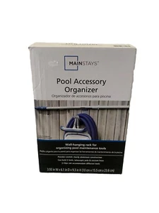 NEW Mainstays Swimming Pool Accessory Organizer, Grey Powder Coated Aluminum - Picture 1 of 4