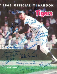 1968 Detroit Tigers Yearbook (W.S. Champs) EX w/20 Autos - LOA from JSA - Picture 1 of 2