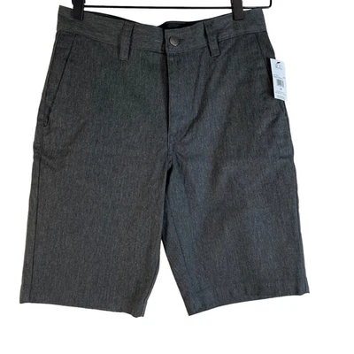 Volcom Mens Monty Chino Shorts Gray Flat Front Stretch Pockets Casual 28 New - Image 1 of 4